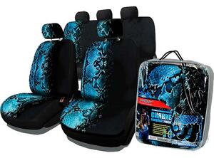Чехлы автомобильные "Сияние Голубой Змеи" SN-11(комплект в салон, с блеском из люрекса), фото 1