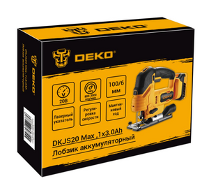 Лобзик аккумуляторный DEKO DKJS20 Max, 20В, 1x3.0Ач, фото 2