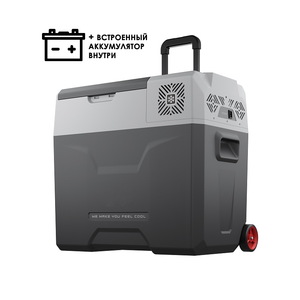 Автохолодильник компрессорный Alpicool CX50-S с внутренней батареей, фото 1