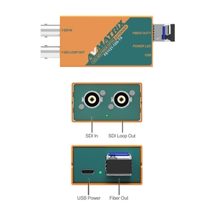Волоконно-оптический удлинитель AVMATRIX FE1121-12G SDI 10км, фото 2