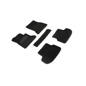 Ворсовые 3D коврики Seintex для BMW 5 Ser F-10 2013-2016 (черные, 98684)