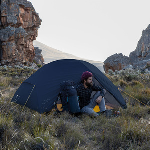 Палатка Naturehike Mongar NH19M002-J 210T двухместная сверхлегкая , синяя Navy Blue, 6975641880998, фото 3