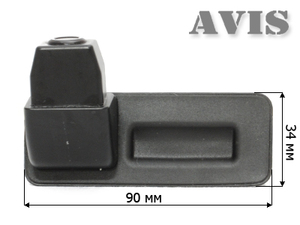 CCD штатная камера заднего вида AVEL AVS321CPR для SKODA FABIA/ OCTAVIA/ ROOMSTER/ SUPERB/ YETI (#123), интегрированная с ручкой багажника, фото 2