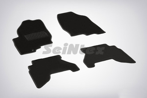Ворсовые LUX коврики в салон Seintex для Nissan Pathfinder III 2004-2009 (черные, 82765)