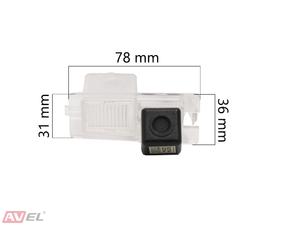 CMOS штатная камера заднего вида AVS110CPR (#078) для автомобилей SsangYong, фото 2