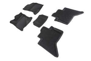 Коврики EVA 3D соты для Toyota Hilux VIII 2015-н.в. (черные, 95446)