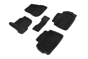 Коврики EVA 3D ромб Seintex для Ford Mondeo V 2015-2019 (черные, 95278)
