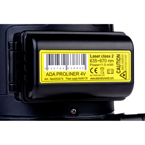Лазерный уровень ADA PROLiner 4V (лазерный уровень, лазерные очки, магнитная мишень, винт-удлинитель 5/8'', батареи тип АА 1,5 V (4 шт.), держатель для батарей (адаптер), пластиковый кейс, инструкция), фото 9