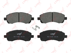 Колодки тормозные передние LYNXauto BD-7105. Для: SUBARU СУБАРУ Impreza(Импреза) 2.0-2.0 99-00/1.6(AKE) 00>/ Legacy(Легаси) 2.0-2.2 96-99/2.0-2.5 99-00, фото 2