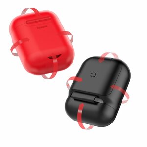 Беспроводное зарядное Baseus wireless charger for Airpods Red, фото 6