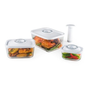 Контейнеры для вакуумных упаковщиков STATUS, набор VAC-Glass-Set White, фото 1