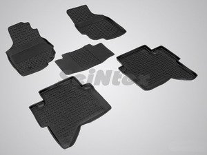 Резиновые коврики с высоким бортом Seintex для Toyota Hilux 2012-2015