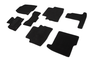 Ворсовые LUX коврики в салон Seintex для Mazda CX-9 II 2015-н.в. (черные, 90204), фото 1