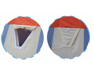 Палатка для зимней рыбалки с внутренним тентом Митек Нельма Куб-2 Люкс (оранжево-бежевый/сероголубой), фото 7
