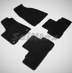 Ворсовые LUX коврики в салон Seintex для Toyota Highlander III 2013-2019 (черные, 85488)