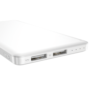 Портативное зарядное устройство Baseus Mini Cu power bank 10000mAh(Dual USB 2.1A output/micro input )white, фото 4