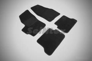 Ворсовые LUX коврики в салон Seintex для Mazda 3 2003-2009 (черные, 82438), фото 1