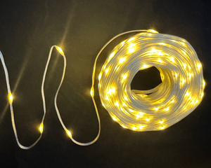 Инновационная водонепроницаемая LED-гирлянда ЛАМПОВА "Звёздный путь" теплый белый, 300 ламп, 32 метра (TYL-31-SB+220-WWL300-32), фото 4