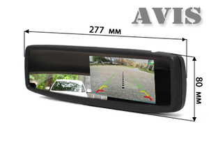 Зеркало заднего вида со встроенным монитором 4.3" AVEL AVS0400BM, фото 2