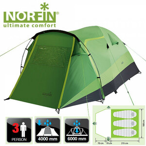 Палатка 3-х местная Norfin BREAM 3 NF, фото 1