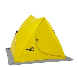 Палатка зимняя двускатная DELTA 1,8х1,5 желтый/серый (HS-WSD-YG) Helios, фото 4