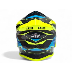 Шлем AiM RH855 Carbon RAZOR Yellow/Blue глянцевый S, фото 4