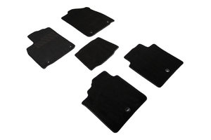 Ворсовые LUX коврики в салон Seintex для Lexus ES 250 2012-2018 (черные, 94282)