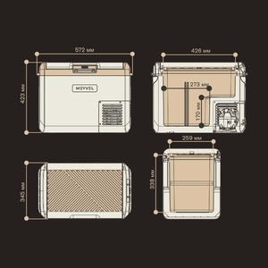 Автохолодильник Meyvel AF-M30 (Black), фото 4