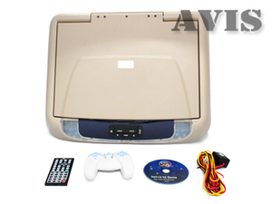 Потолочный автомобильный монитор 17" со встроенным DVD плеером AVEL AVS1719T (бежевый), фото 4