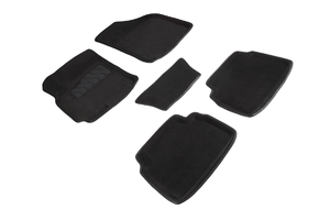 Ворсовые 3D коврики в салон Seintex для Chevrolet Lacetti 2004-2013 (черные)