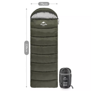 Мешок спальный Naturehike U250S, (190х30)х75 см, (левый) (ТК: 0C), темно-зеленый NH20MSD07-ARM250S-L, фото 6