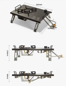 Плита газовая Naturehike 4 кВт, черная NH20RJ001-B, фото 4