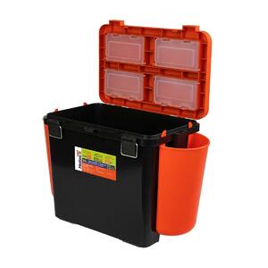 Ящик зимний FishBox односекционный (19л) оранжевый Helios, фото 3