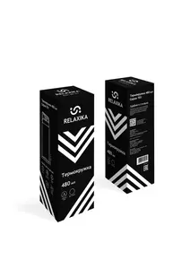 Термокружка Relaxika 701 (0,48 литра), черная, фото 20