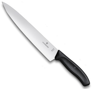 Нож Victorinox разделочный, лезвие 22 см, черный (подарочная упаковка), фото 1