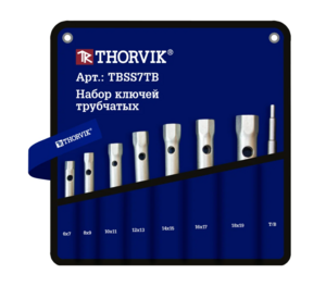 Набор ключей трубчатых в сумке, 6-19 мм, 7 предметов TBSS7TB THORVIK, фото 1