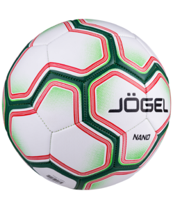 Мяч футбольный Jögel Nano №5, белый/зеленый, фото 2