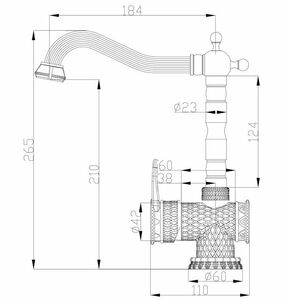 Смеситель для кухни ZORG Antic (A 408K-BR) Бронза, фото 2