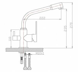 Смеситель для кухни ZORG Sanitary (ZR 319 YF-33) Хром, фото 2