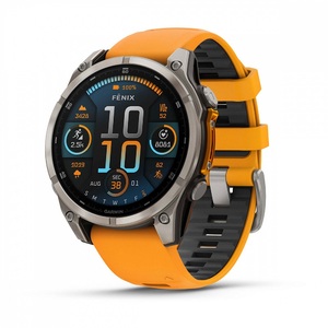 Часы Garmin Fenix 8 47mm AMOLED Saph Graphite DLC Titanium Spark Orange-Graphit Sln (010-02904-19G), фото 1
