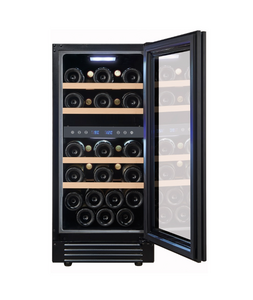 Винный шкаф CellarPrivate встраиваемый, двухзонный на 27 бутылок черный, скрытая ручка CP027-2TBH, фото 10