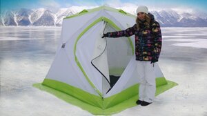 Зимняя палатка утепленная Лотос Куб 3 Классик С9Т (со съемным утеплителем), фото 3