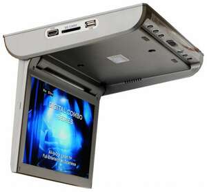 Автомобильный потолочный монитор 10.2" со встроенным DVD Intro JS-1050 HD (Серый), фото 1