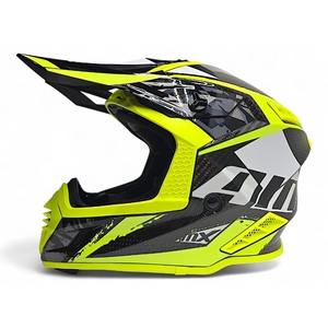 Шлем AiM RH855 Carbon TERRAIN глянцевый  Black/Yellow XXXL, фото 3