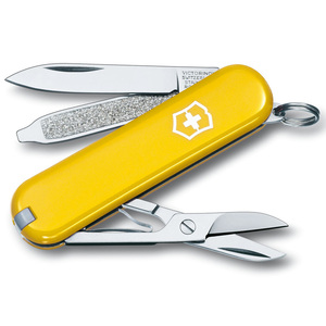 Нож-брелок Victorinox Classic, 58 мм, 7 функций, желтый