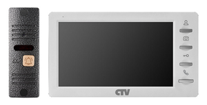 Комплект видеодомофона CTV-DP1701 S W (белый)