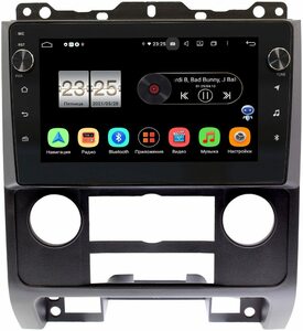 Штатная магнитола LeTrun BPX609-9279 для Ford Escape II 2007-2012 (черная) на Android 10 (4/64, DSP, IPS, с голосовым ассистентом, с крутилками)