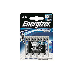 Элемент питания Energizer Ultimate AA LR6/FR6 (4 шт.), литиевый, фото 1