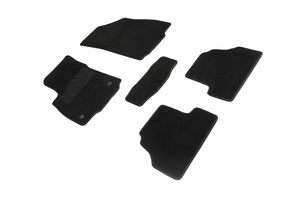 Ворсовые LUX коврики в салон Seintex для Opel Mokka 2012-2015 (черные, 90208)