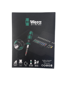 Набор бит 50 мм с отвёрткой-битодержателем с функцией трещотки, с патроном Rapidaptor, 14 пр. Kraftform Kompakt 838 RA S Set 1 WERA WE-051060, фото 1
